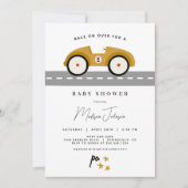 Baby shower automobile course Invitation (Devant)