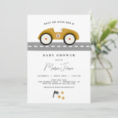 Baby shower automobile course Invitation (Debout devant)