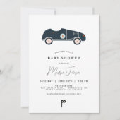 Baby shower automobile course Invitation (Devant)