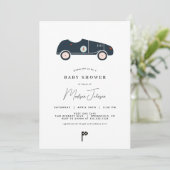 Baby shower automobile course Invitation (Debout devant)