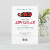 Baby shower automobile course Invitation (Debout devant)