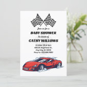 Baby shower automobile Invitation (Debout devant)