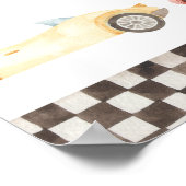 Baby shower automobile ou Affiche de bienvenue d'a (Coin)
