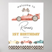 Baby shower automobile ou Affiche de bienvenue d'a (Devant)