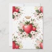 Baby shower aux fraises | Berry Sweet Invitation (Dos)