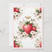 Baby shower aux fraises | Berry Sweet Invitation (Dos)