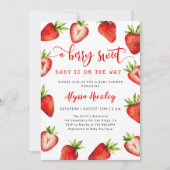 Baby shower aux fraises | Berry Sweet Invitation (Devant)