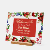 Baby shower aux fraises rouges | Blue Berry Sweet (Angle)