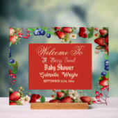 Baby shower aux fraises rouges | Blue Berry Sweet (Neutre)