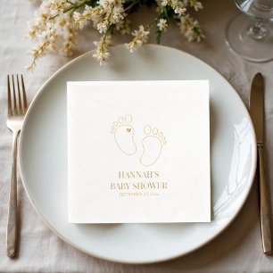 Baby shower avec impression de pieds   Décor de la