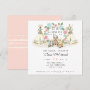 Baby shower avontuur Begin met Beer van toppen Kaart