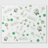 Baby shower Baby Aan boord Uitnodiging Sticker Cadeaupapier (Vlak)