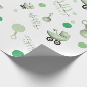 Baby shower Baby Aan boord Uitnodiging Sticker Cadeaupapier (Hoek)