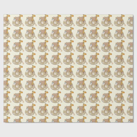 Baby shower Baby Animals Cadeaupapier (Vlak)