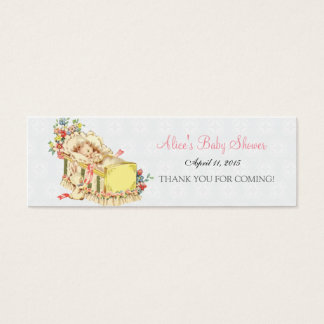Baby shower Baby binnen Wieg Favor Tag Mini Visitekaartjes
