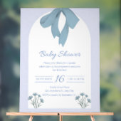 Baby shower Baby Blue Bow (Neutre)