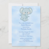 baby shower Baby Blue Elephant Kaart (Voorkant)