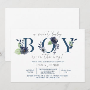 BABY SHOWER, BABY BOY, BLAUWE VLOEREN, HET IS EEN