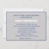 Baby shower Baby BOY Crossword Invitation Card (Dos)