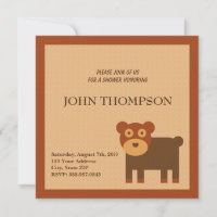 baby shower Baby BOY Dog Doggy Friend Card