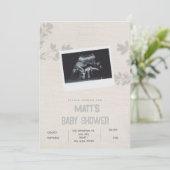 Baby shower Baby Boy invitation (Debout devant)