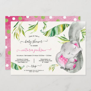 Baby shower Baby Elephant Jungle Invitation