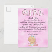 Baby shower Baby Girl Briefkaart (Voorkant / Achterkant)