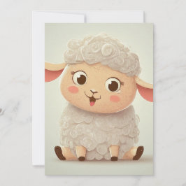 Baby shower Baby Sheep Blank Kaart