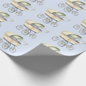 Baby shower baby-vervoer cadeaupapier (Hoek)
