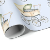 Baby shower baby-vervoer cadeaupapier (Rol Hoek)