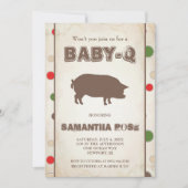 Baby shower BabyQ, BBQ Baby Q Invitation (Devant)