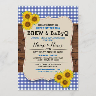 Baby shower BABYQ et brasserie Invitation de tourn