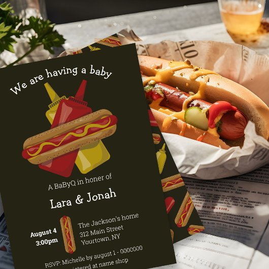 baby shower BaByQ Invitation couples