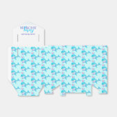 Baby shower baleines aqua blanc cadeau ballotins (Déplié)