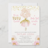 Baby shower Ballerina Ballet Invitation (Devant)