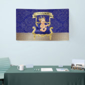 Baby shower Banner Blue and Gold Boy (Beurs)