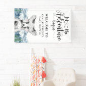 Baby shower Banner Forest Adventure Mountains (Insitu)