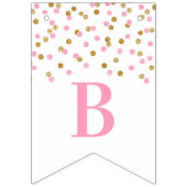 baby shower Banner Pink Gold Confetti (Tweede vlag)