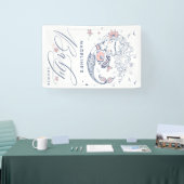 Baby shower | Bannière de sirène de fille rose (Salon professionnel)