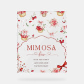 Baby shower bar Cerisier Rose Floral Mimosa (Recto)