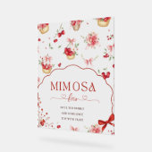Baby shower bar Cerisier Rose Floral Mimosa (Angle)
