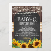 Baby shower Barbecue Baby-Q Invitation (Devant / Derrière)