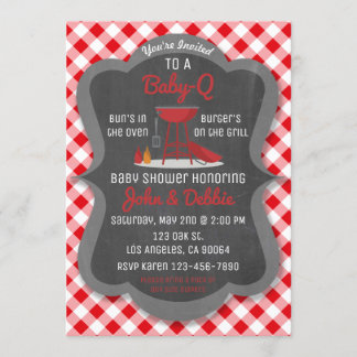 Baby shower Barbecue Invitation - Baby-Q Party