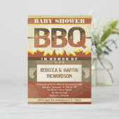 baby shower barbecue  uitnodigingen (Staand voorkant)