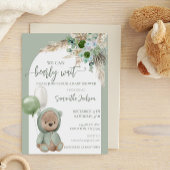 Baby shower Barly Wait Green Boho Beer Kaart