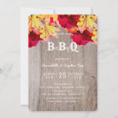 Baby shower BBQ BaByQ Bois de automne Invitation (Devant)