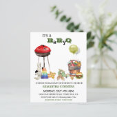 Baby Shower BBQ Barbecue Aquarel  (Staand voorkant)