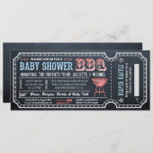 Baby shower BBQ Bicket Invitations avec Déchets (Devant / Derrière)