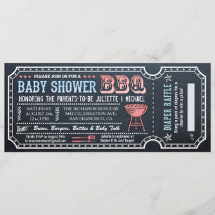 Baby shower BBQ Bicket Invitations avec Déchets