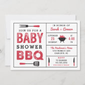 Baby shower BBQ Couple's Shower Invitation (Voorkant)